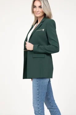 Discount Patrizia Pepe Double Option Blazer With Zipper Sofia | Green... | | Little Soho