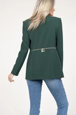 Discount Patrizia Pepe Double Option Blazer With Zipper Sofia | Green... | | Little Soho
