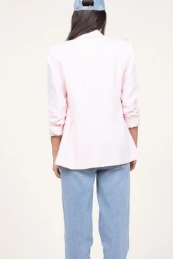 Hot Dante 6 Double-Breasted Stretch Blazer Odille | Pink... | | Little Soho