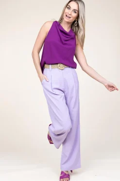 Discount ba&sh Draped Top Tindy | Purple... | | Little Soho