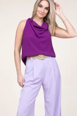 Discount ba&sh Draped Top Tindy | Purple... | | Little Soho
