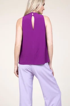 Discount ba&sh Draped Top Tindy | Purple... | | Little Soho