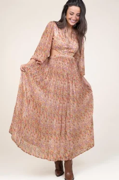 Shop Berenice Dress With Cut-Outs Ratacha | Orange... | | Little Soho