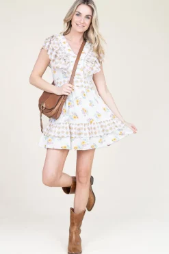 Online Berenice Dress With Floral Print Roro | White... | | Little Soho