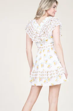 Online Berenice Dress With Floral Print Roro | White... | | Little Soho
