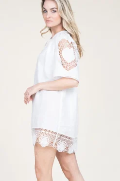 New Berenice Dress With Openwork Details Renza | Natural... | | Little Soho