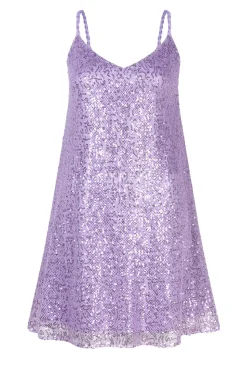 Shop Dante 6 Dress With Sequins Gloria | Purple... | | Little Soho