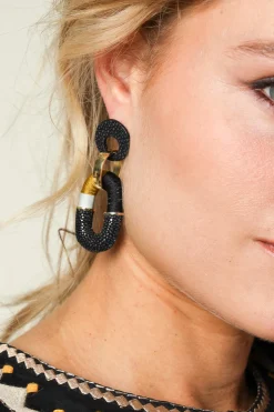 Best Barong Barong Earring Saphira Duo | Black... | | Little Soho