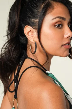 Flash Sale Barong Barong Earrings Saphira Basic Medium | Black... | | Little Soho