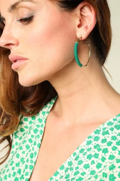 Cheap Barong Barong Earrings Saphira Basic Medium | Green... | | Little Soho