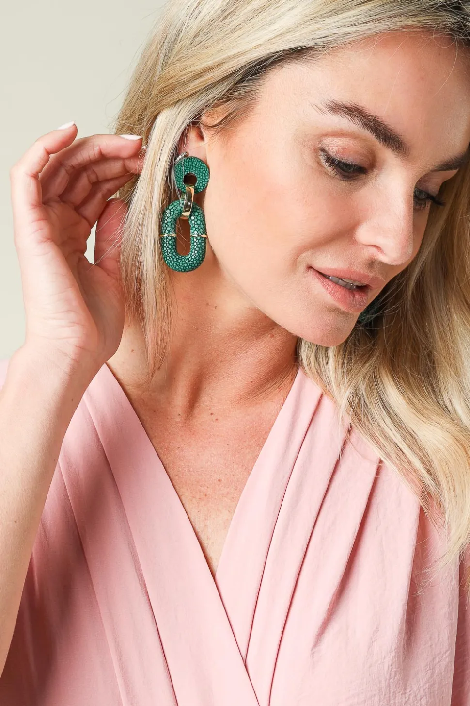 Online Barong Barong Earrings Saphira Duo | Green... | | Little Soho