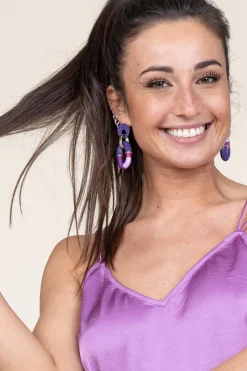 Discount Barong Barong Earrings Saphira Duo | Purple... | | Little Soho