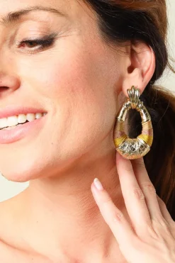 Store Barong Barong Earrings Saphira Fleur De Lis | Gold... | | Little Soho