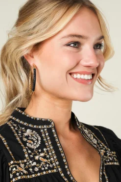 New Barong Barong Earrings Saphira Full Moon Large | Black... | | Little Soho