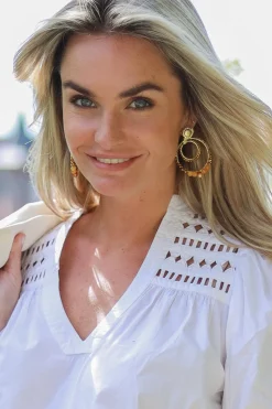 Hot Barong Barong Earrings Saphira Moonstruck Medium | Gold... | | Little Soho