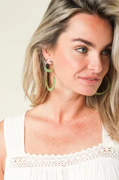 New Barong Barong Earrings Saphira Twin | Green... | | Little Soho