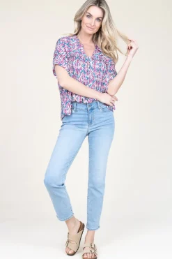 Outlet Louizon Ecovero Blouse With Print Valda | Pink... | | Little Soho