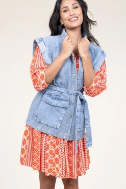 Store Lollys Laundry Ecovero Dress With Print Sabine | Red... | | Little Soho