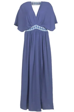 Shop Louizon Ecovero Maxi Dress Idea | Blue... | | Little Soho