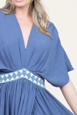 Shop Louizon Ecovero Maxi Dress Idea | Blue... | | Little Soho