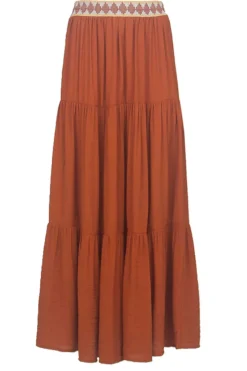 Sale Louizon Ecovero Maxi Skirt With Crochet Detail Issa | Red... | | Little Soho