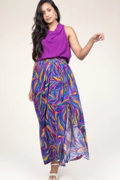 Best Sale Louizon Ecovero Maxi Skirt With Print Osmose | Purple... | | Little Soho