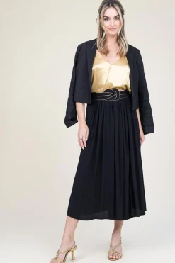 Best Sale Louizon Ecovero Midi Skirt Yvana | Black... | | Little Soho