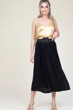 Best Sale Louizon Ecovero Midi Skirt Yvana | Black... | | Little Soho