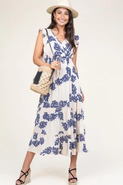 Online Lollys Laundry Ecovero Printed Midi Dress Samo | Blue... | | Little Soho