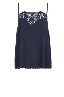 New Louizon Ecovero Top With Crochet Dirla | Black... | | Little Soho