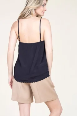 New Louizon Ecovero Top With Crochet Dirla | Black... | | Little Soho