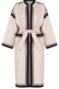 Flash Sale Antik Batik Embroidered Coat In Wool Blend Wilma | Natural... | | Little Soho