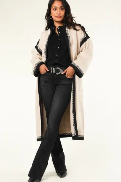 Flash Sale Antik Batik Embroidered Coat In Wool Blend Wilma | Natural... | | Little Soho