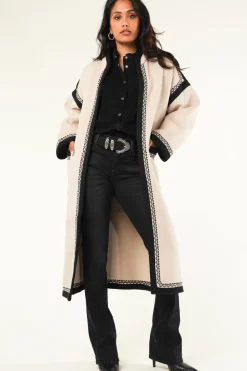 Flash Sale Antik Batik Embroidered Coat In Wool Blend Wilma | Natural... | | Little Soho