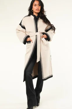 Flash Sale Antik Batik Embroidered Coat In Wool Blend Wilma | Natural... | | Little Soho