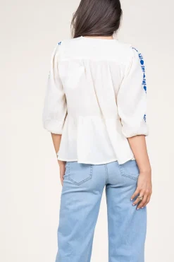 Flash Sale Lollys Laundry Embroidered Crepe Top Kanpur | Natural... | | Little Soho