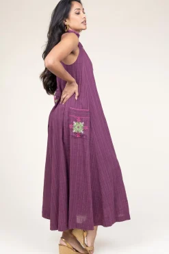 Sale Stella Forest Embroidered Halter Dress Valentina | Puple... | | Little Soho