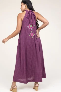 Sale Stella Forest Embroidered Halter Dress Valentina | Puple... | | Little Soho