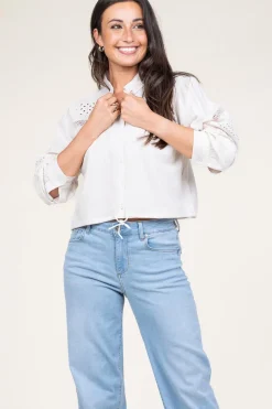 Best Sale ba&sh Embroidery Blouse Emily | Natural... | | Little Soho