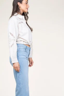 Best Sale ba&sh Embroidery Blouse Emily | Natural... | | Little Soho