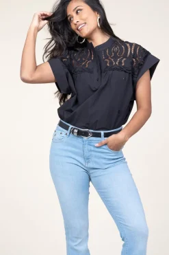 Discount Suncoo Embroidery Blouse Lina | Black... | | Little Soho