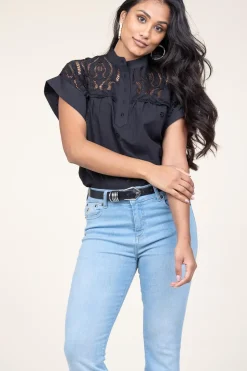 Discount Suncoo Embroidery Blouse Lina | Black... | | Little Soho