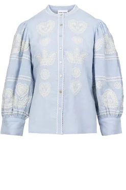 Clearance Antik Batik Embroidery Blouse Rony | Blue... | | Little Soho