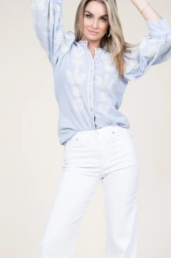 Clearance Antik Batik Embroidery Blouse Rony | Blue... | | Little Soho