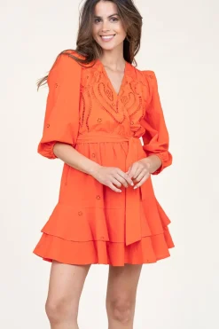 Online Suncoo Embroidery Dress Cliff | Orange... | | Little Soho