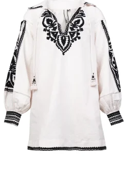 Cheap Scarlett Poppies Embroidery Linen Dress Paula | Natural... | | Little Soho