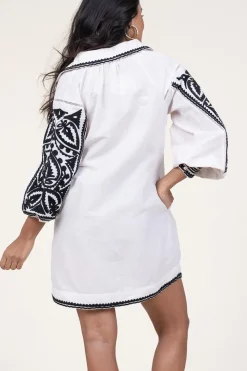 Cheap Scarlett Poppies Embroidery Linen Dress Paula | Natural... | | Little Soho