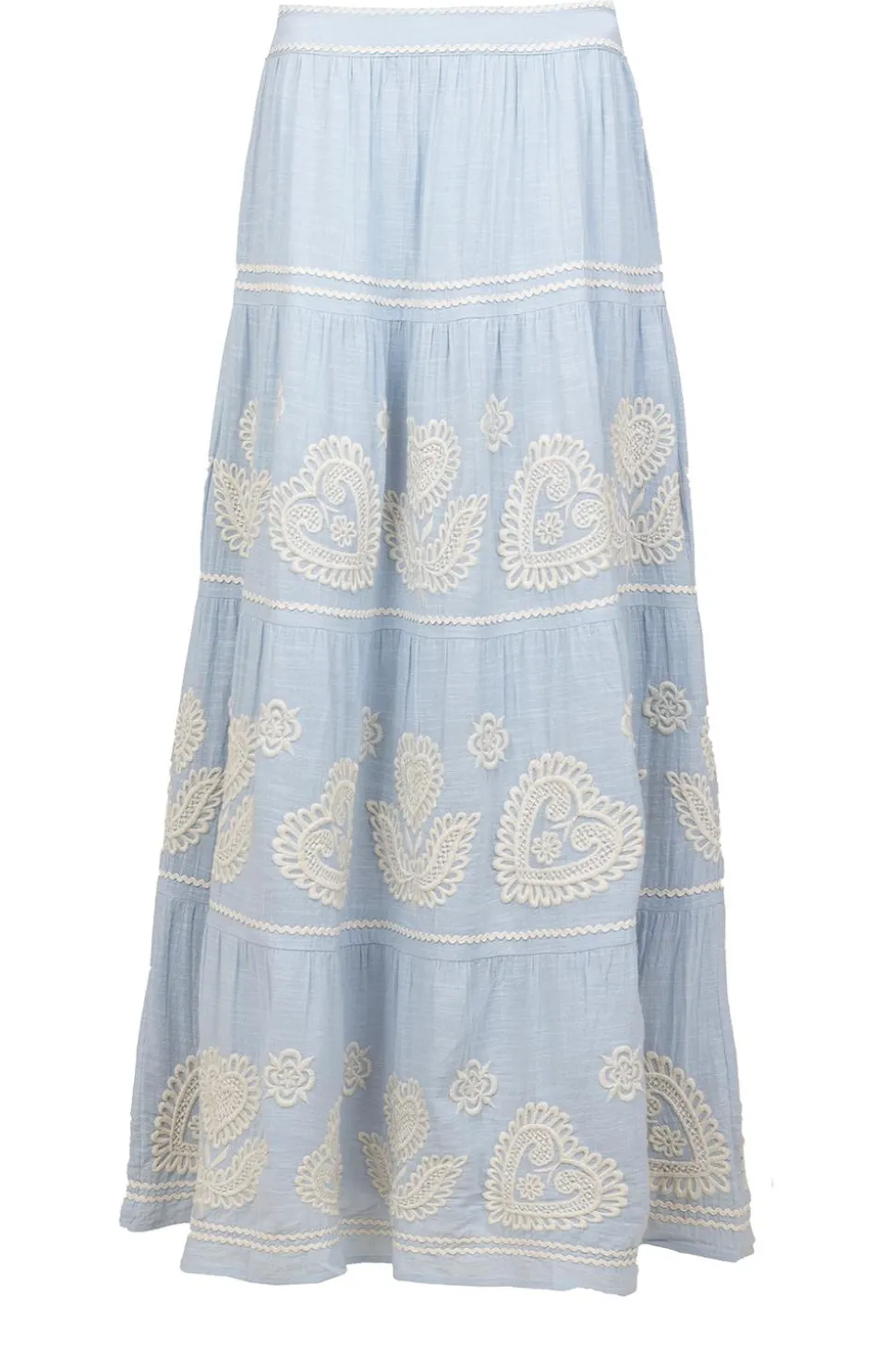 Sale Antik Batik Embroidery Maxi Skirt Rony | Blue... | | Little Soho