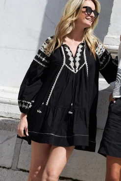 Best Scarlett Poppies Embroidery Poplin Dress Nania | Black... | | Little Soho