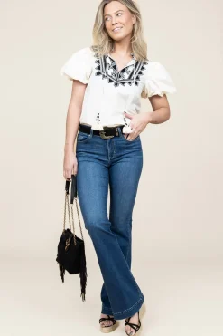 Online Scarlett Poppies Embroidery Poplin Top Amelia | Natural... | | Little Soho